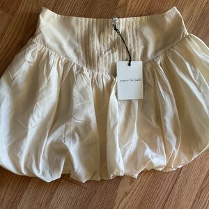 Jacques The Label Cream Bubble Mini Skirt S. STRETCHY WAIST IVORY COLOR